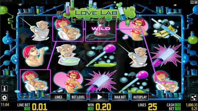 Видео покер Love Lab демо-игра