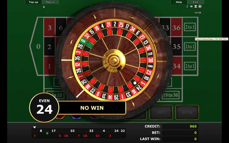 Видео покер Royal Crown European Roulette демо-игра